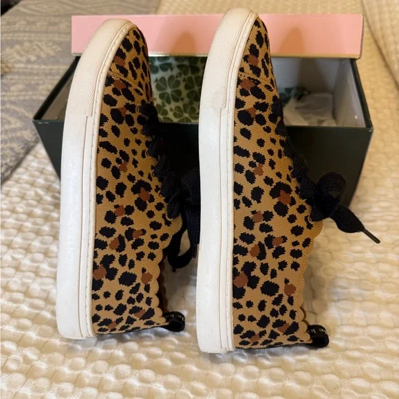 Kate Spade Leopard Print Sneakers with Black Accents - Picture 4 of 6